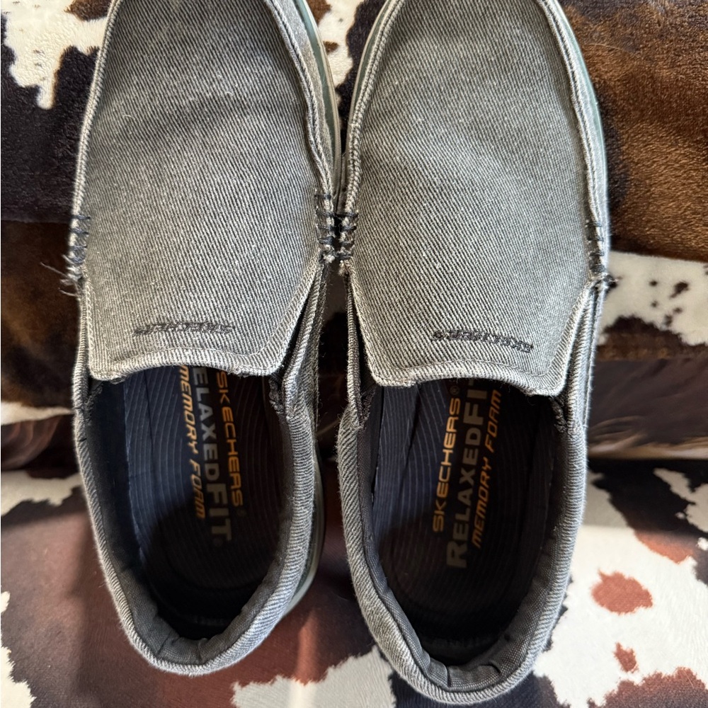 Skechers Men's Charcoal Slip-On Loafers - Picture 2 of 5